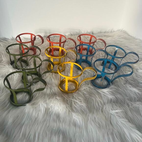 Vintage 50s Coca Cola soda glass metal holders (11) Holders only - Picture 4 of 4